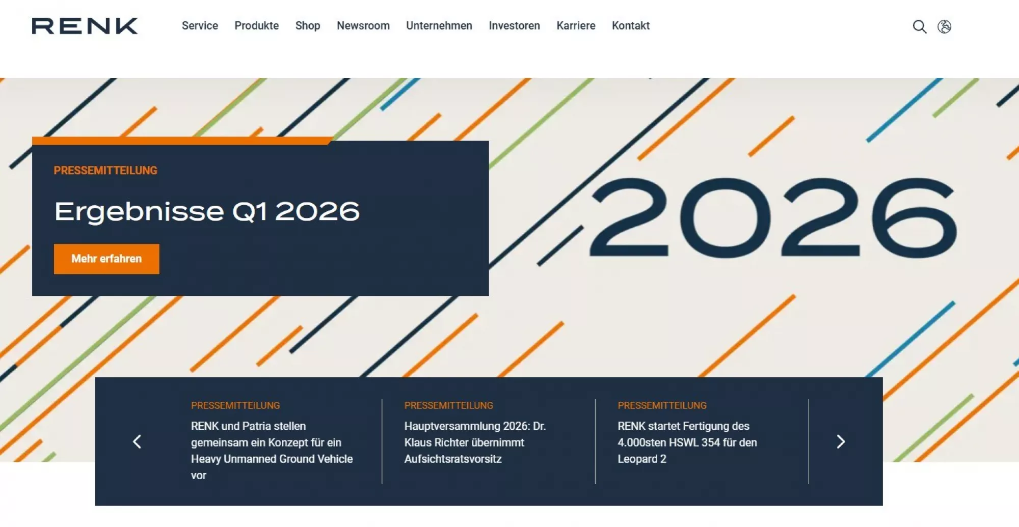 Renk Aktie Website