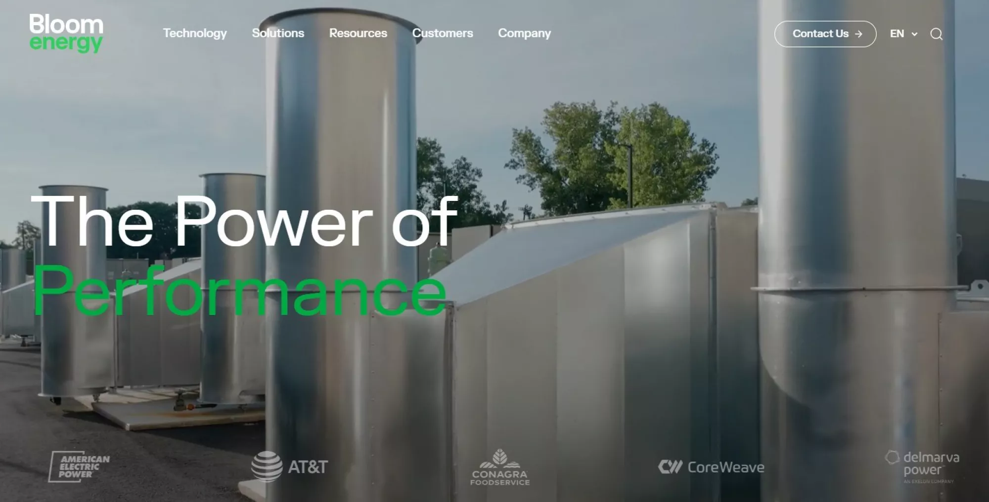 Bloom Energy Website