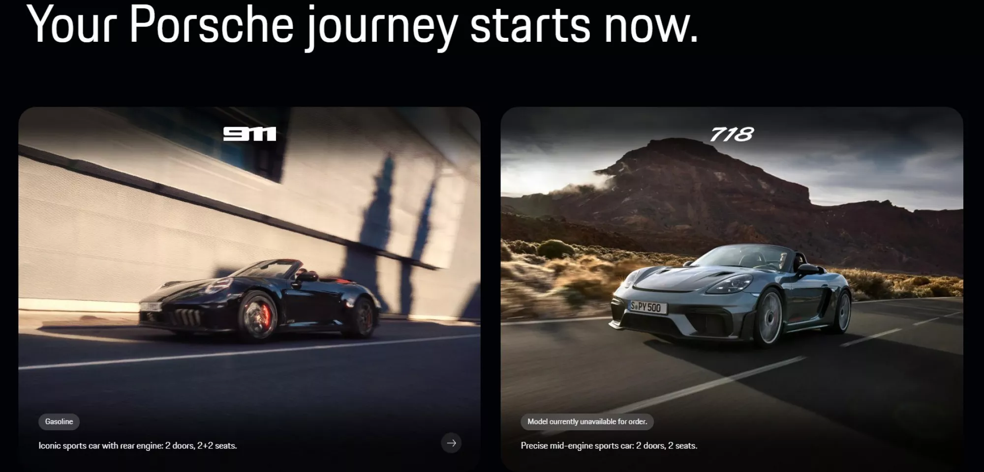 Porsche Website