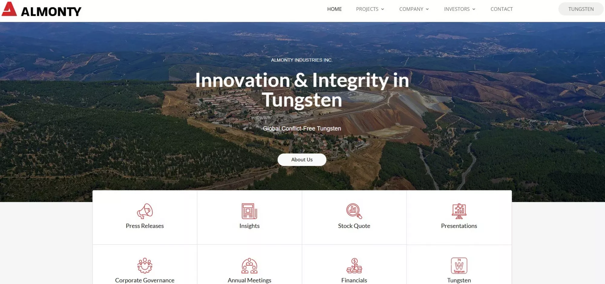 Almonty Industries Website