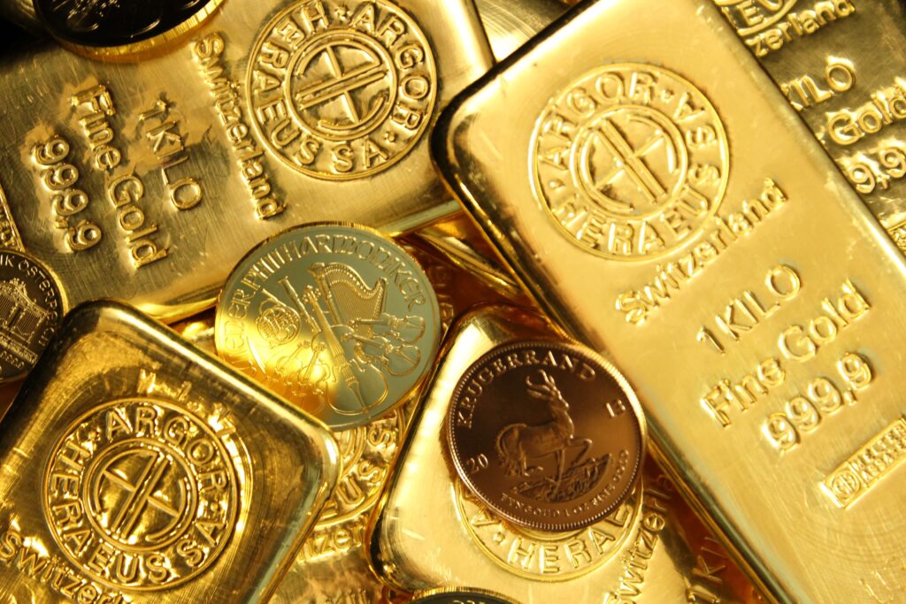 Goldbarren und Goldmünzen Investment